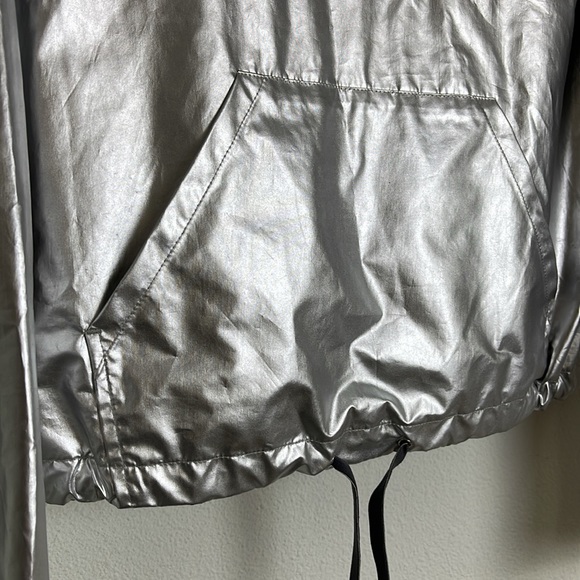 H&M Coachella silver metallic windbreaker 10 - Picture 3 of 8
